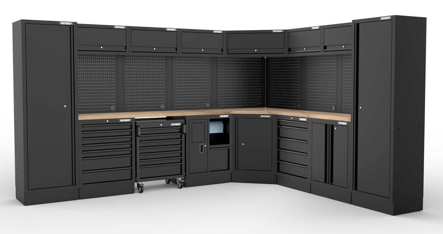 Arredo Officina Workshopitaly MPS 19 legno 3510  x 2830 mm Total Black