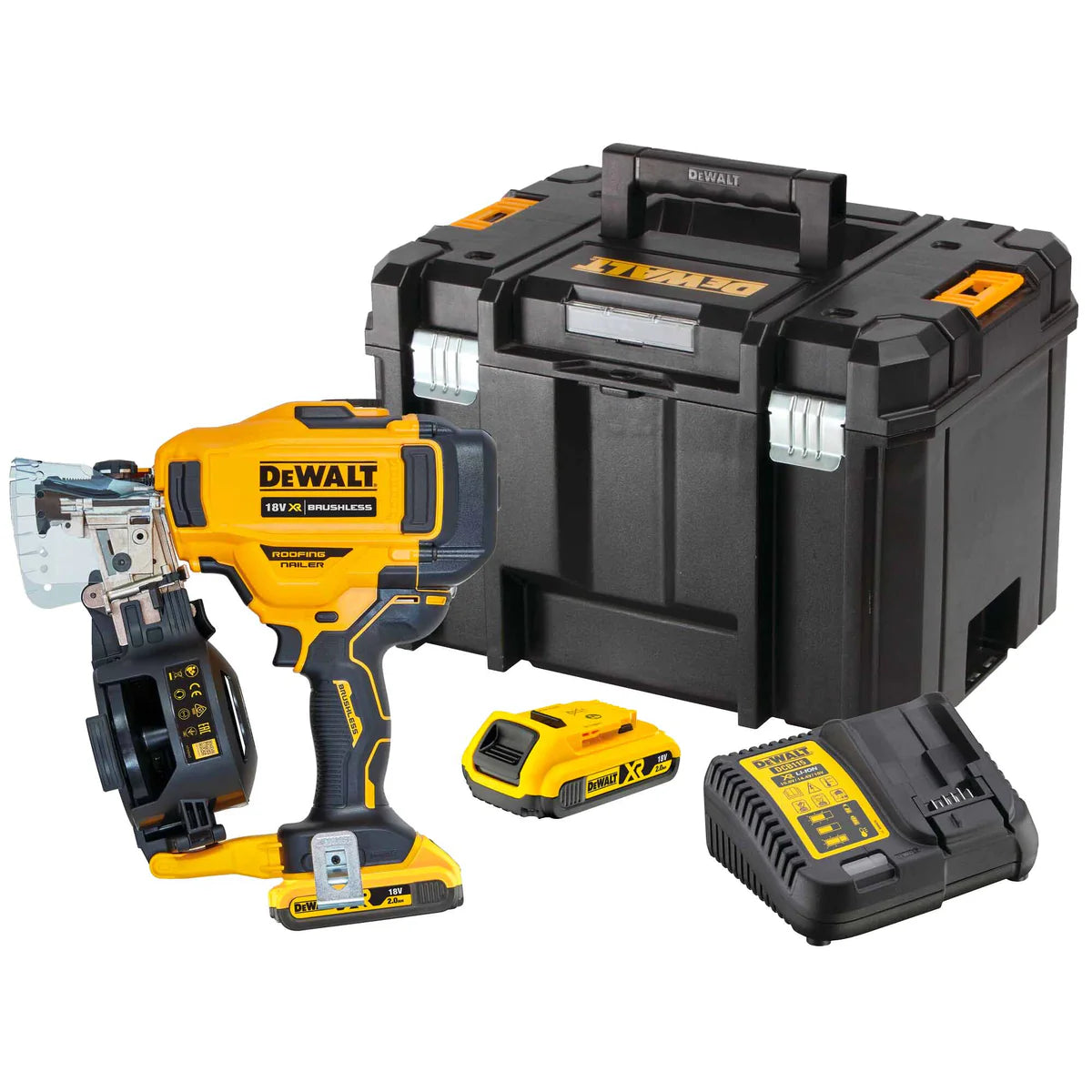 Chiodatrice per tetti 18V XR DeWalt da 19 a 45mm SET 2 batterie 2Ah DCN45RND2-QW