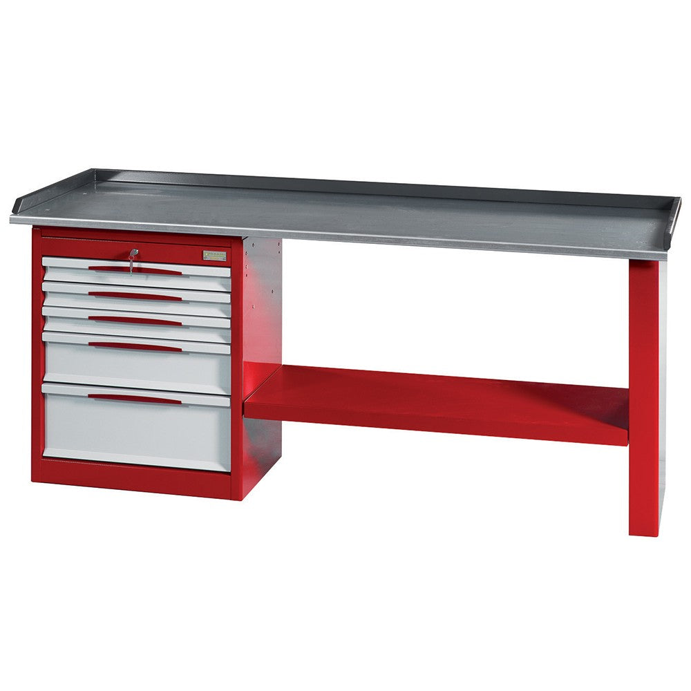 Banco da lavoro con cassettiera 5 cassetti Fasano Tools FG 131/D2