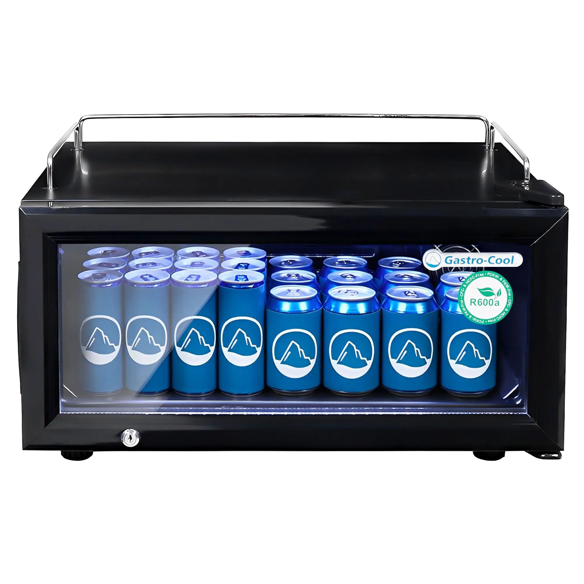 Frigorifero con porta in vetro 25 litri da appoggio Full Black Officina