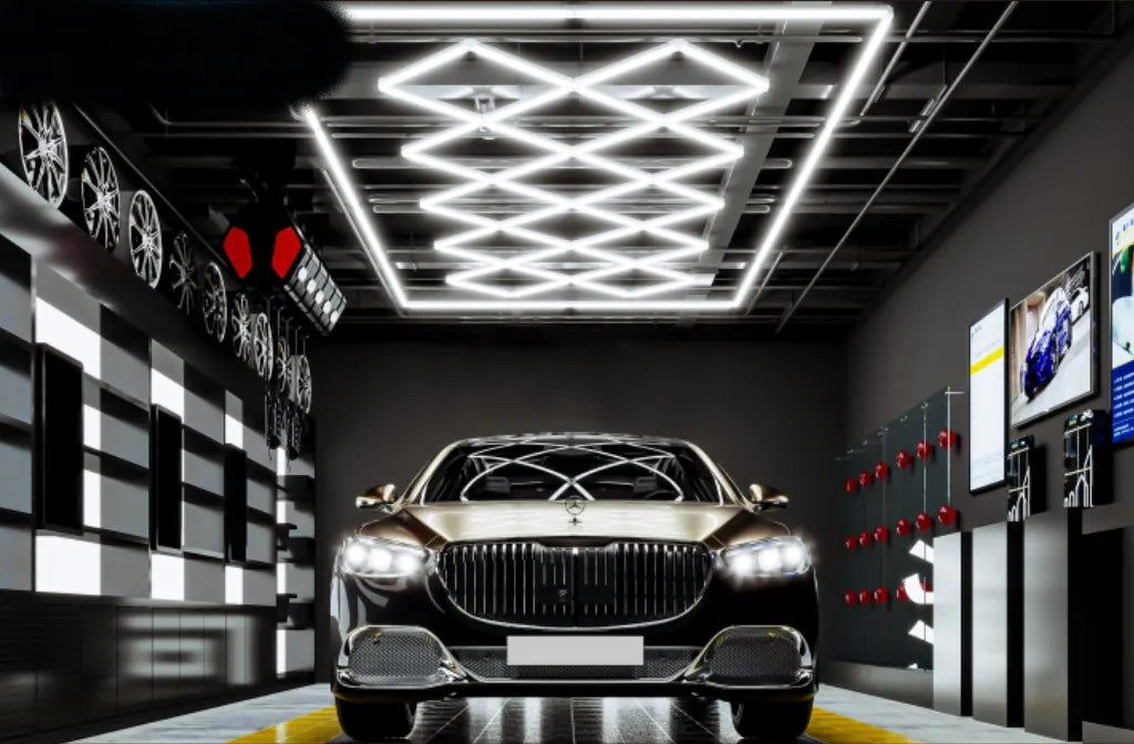 Luce led quadre a soffitto 10 elementi e cornice 4,8mt x 2,4mt