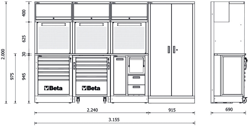 Combinazione arredo officina RSC50 2.0 Beta RSC50 2.0 F