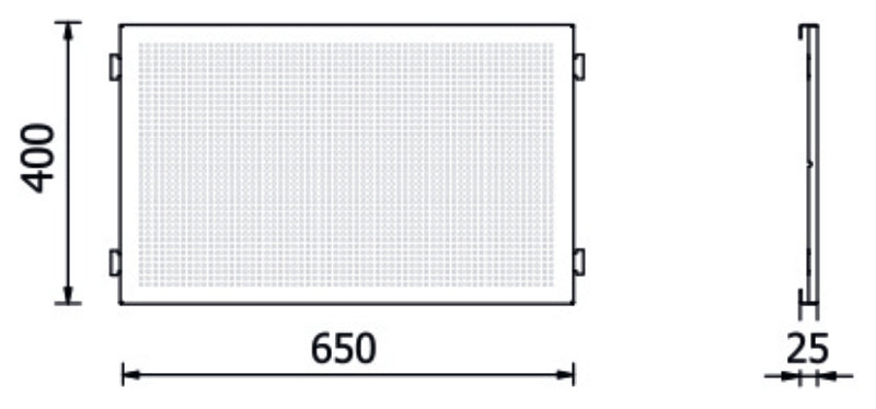 Pannello forato superiore per arredo officina RSC50 2.0 Beta RSC50 2.0 PFS