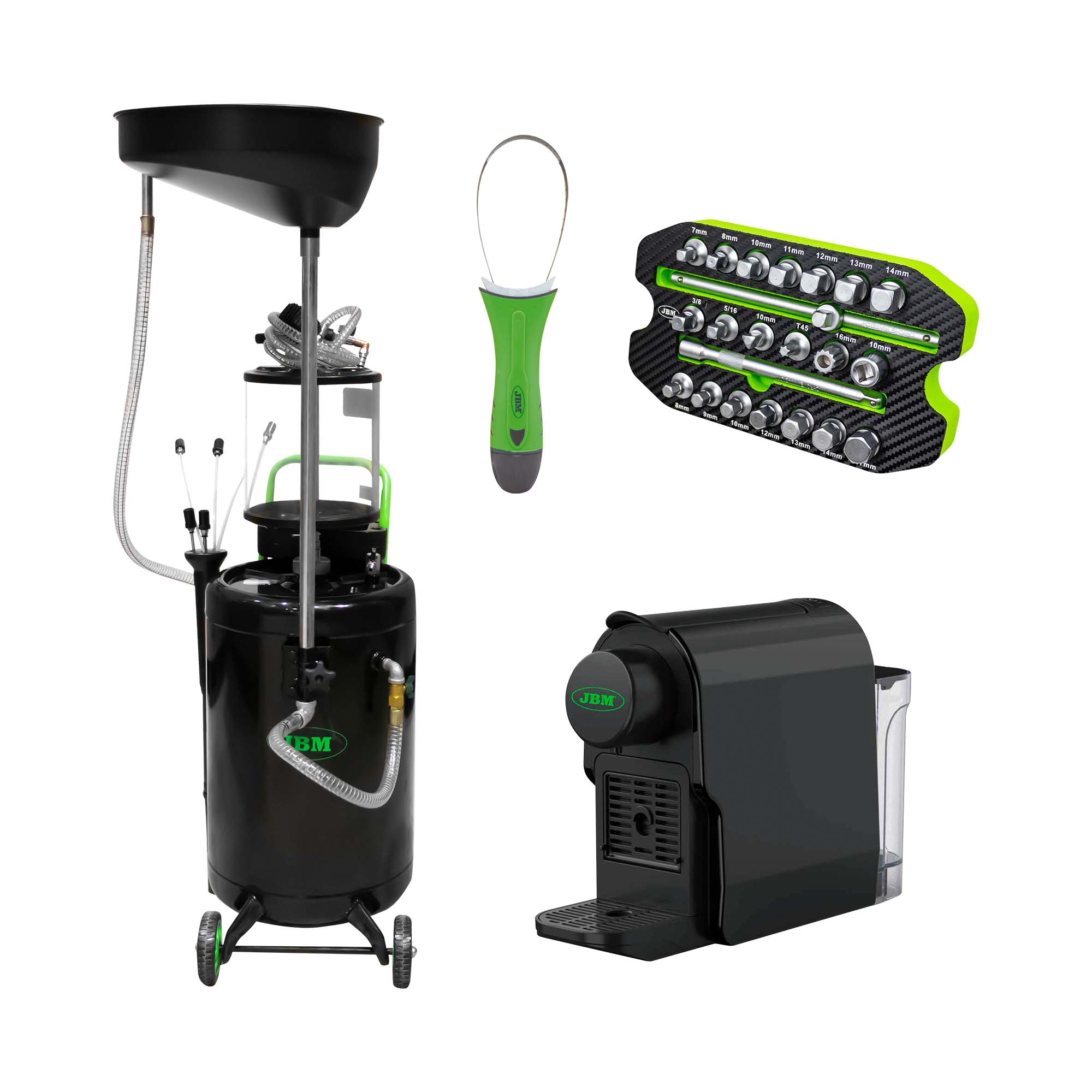 RACCOGLITORE DI OLIO 53874  + 52677 + 15018 JBM + MACCHINA DEL CAFFE'