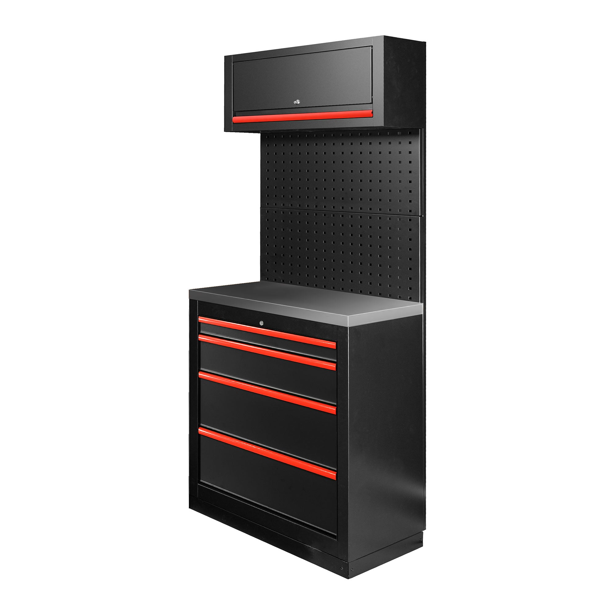SET DI MOBILI MODULARI (7 PEZZI) - ROSSO SERIE593R JBM