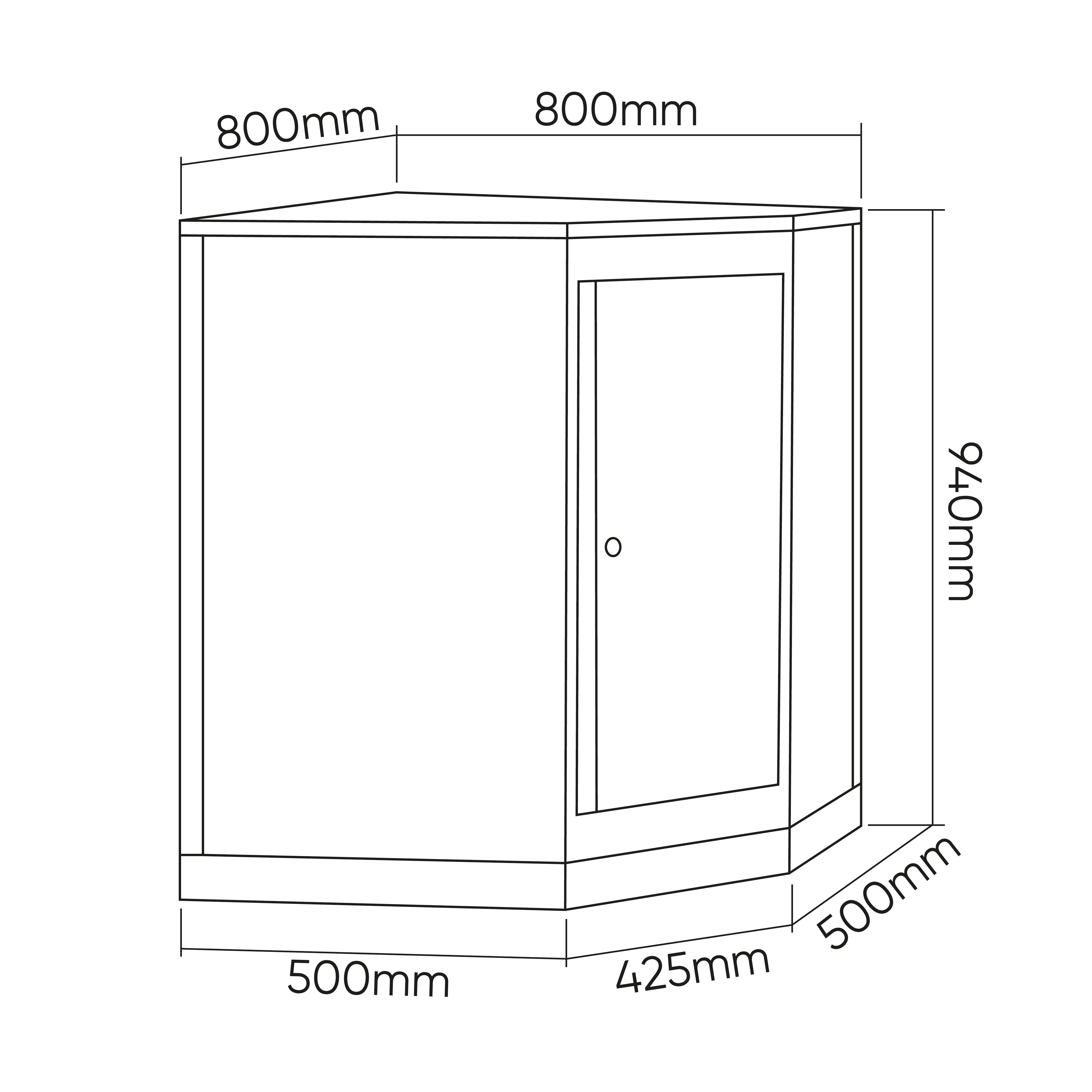 CASSETTIERA ANGOLARE CON PANNELLO IN MDF 16492 JBM