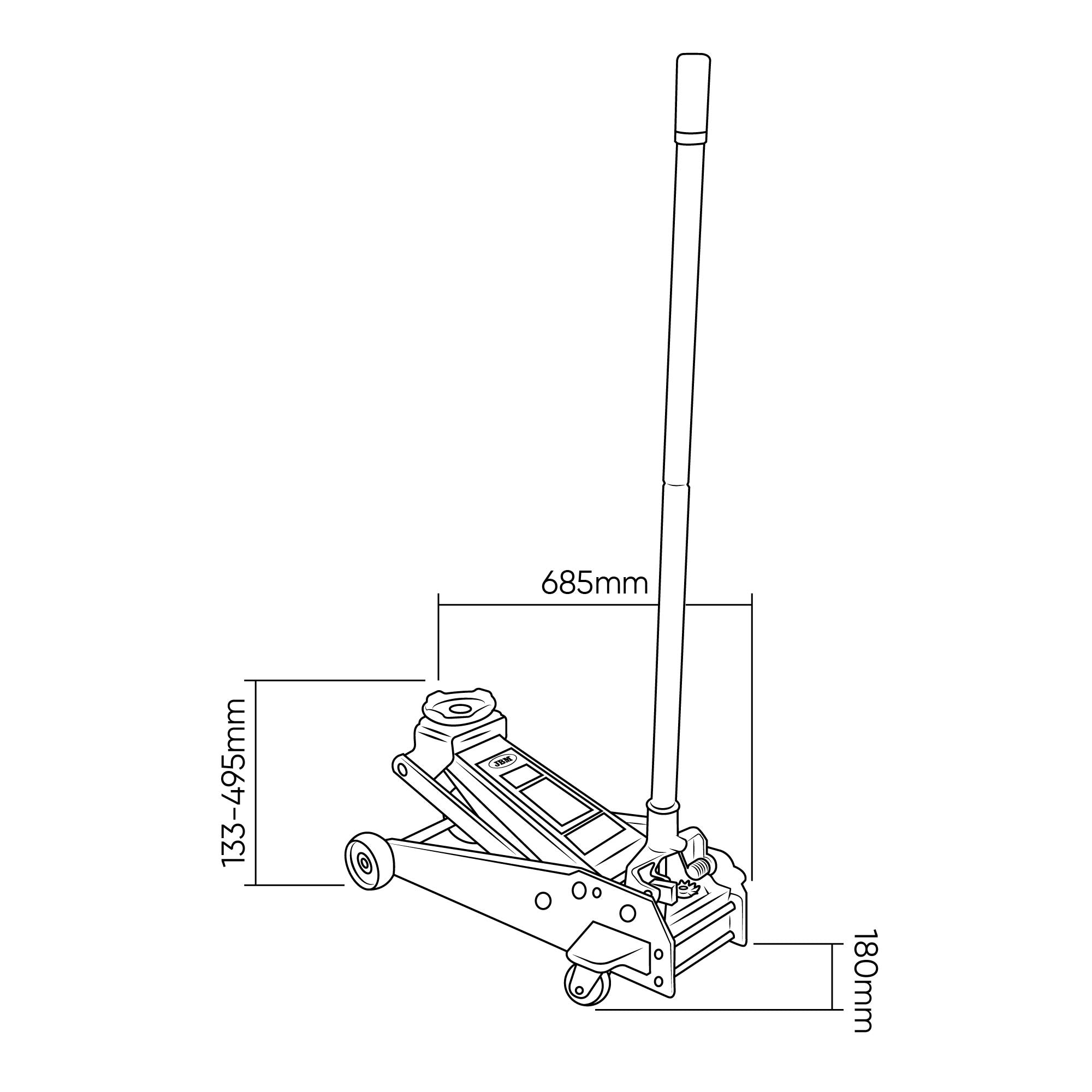 MARTINETTO IDRAULICO A CARRELLO 3,5T 50818 JBM