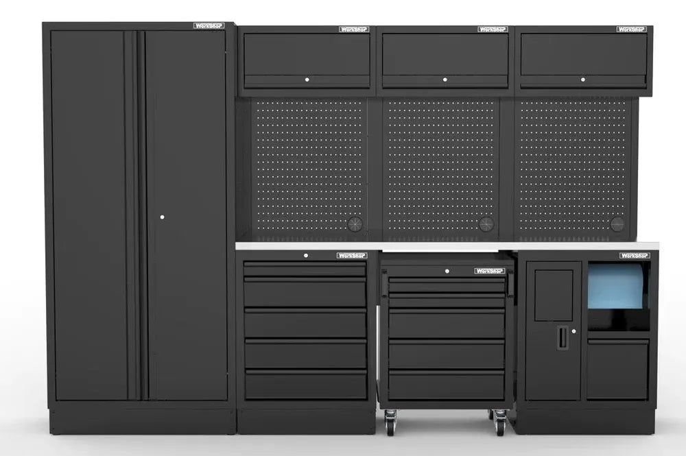Arredo Officina Workshopitaly MPS 27 inox 3mt. Total Black
