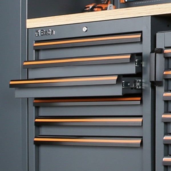 Arredo Officina Beta Utensili C45PRO X piano inox completo di set 85 utensili PROFESSIONALI + FRIGORIFERO PROMO SUMMER 2026