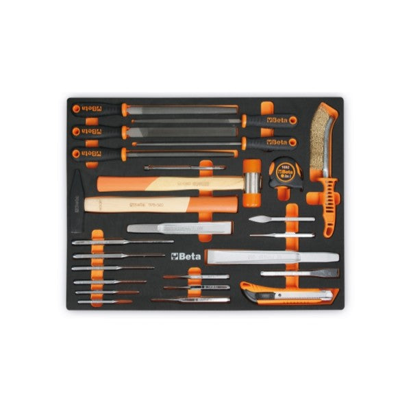 Modulo termoformato morbido  utensili a percussione, lime, taglio e misurare Beta MM230