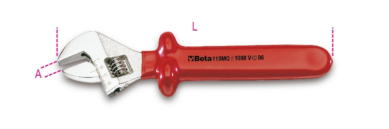 Chiave regolabile a rullino con scala graduata Beta 110MQ Isolamento 1000V