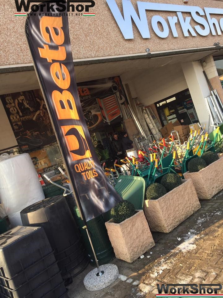 Bandiera vela base cemento 4mt. Beta 9561V
