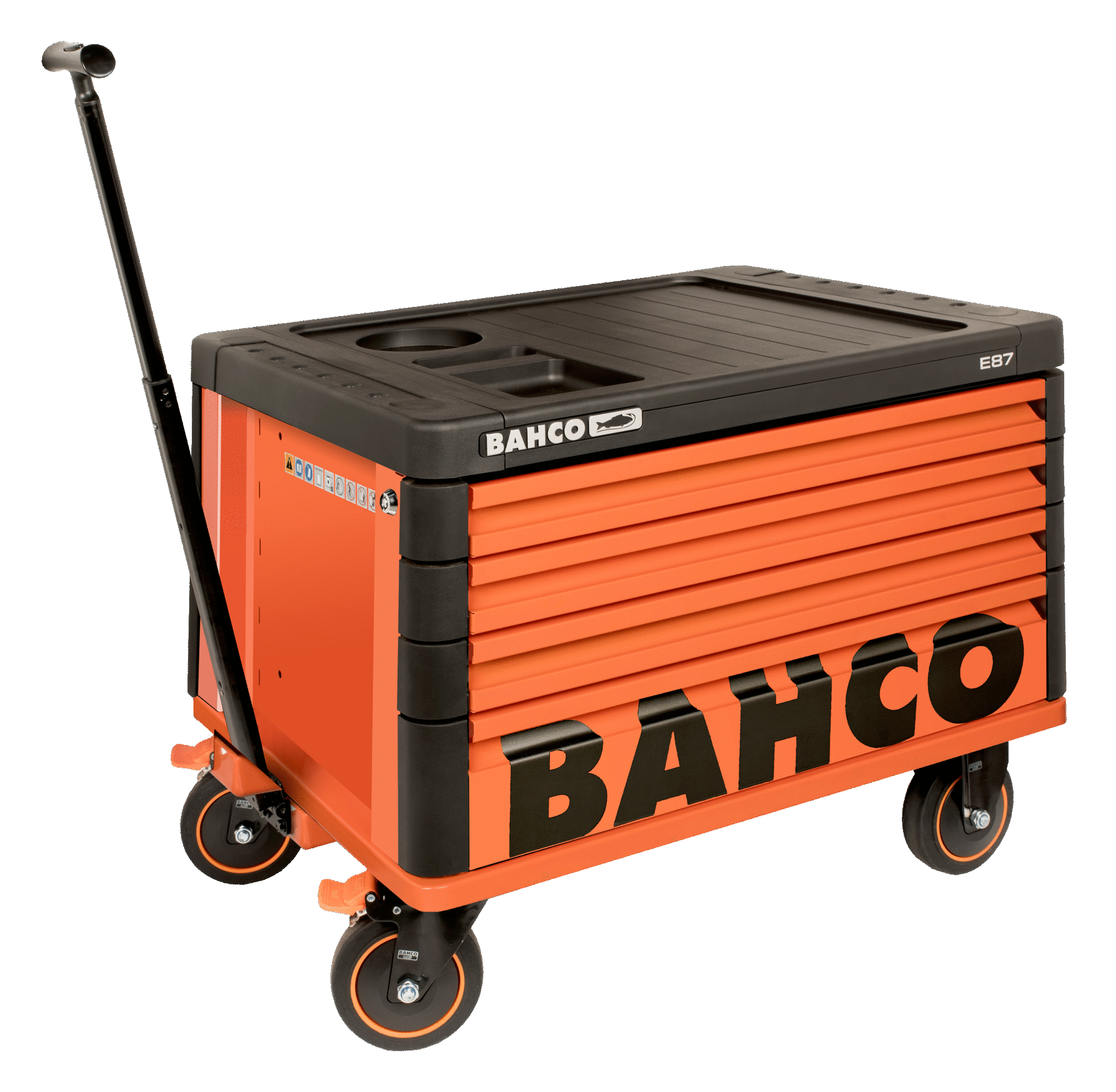 Cassettiera per officina Storage HUB E87 Premium su rotelle con 4 cassetti  Bahco 1487K4W