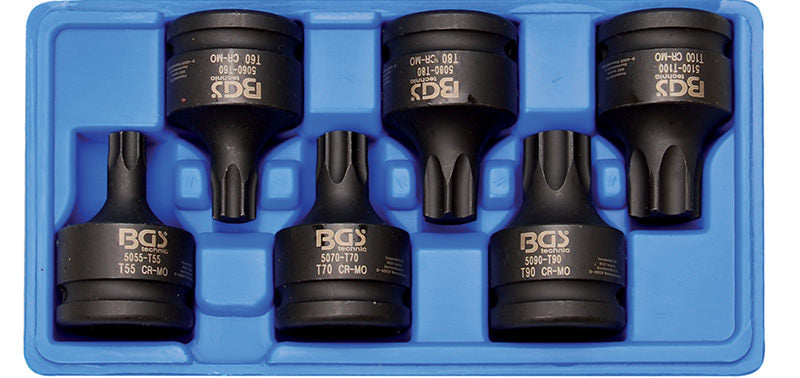 SET 6 PZ.BUSSOLE IMPACT TORX, ATT.3/4"	BGS5055
