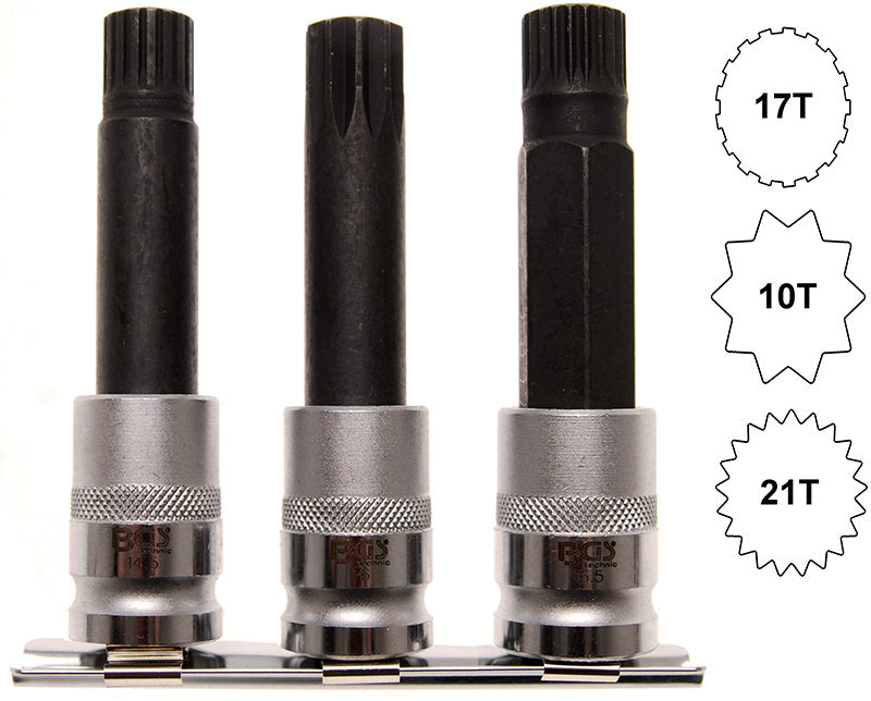 SET 3 PEZZI, CHIAVI A BUSSOLA SPECIALI PER VITI DI SICUREZZA CERCHI BMW BGS5285