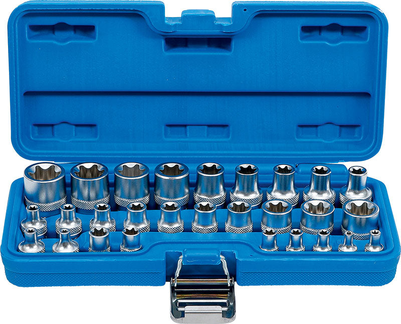 SET 28 PZ,BUSSOLE TORX FEMM.ATT. 1/4-3/8-1/2	BGS70099
