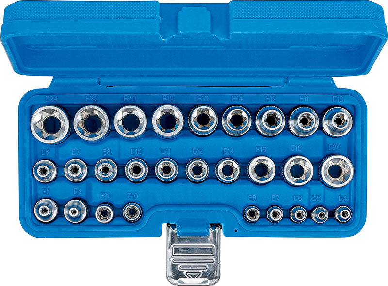 SET 28 PZ,BUSSOLE TORX FEMM.ATT. 1/4-3/8-1/2	BGS70099