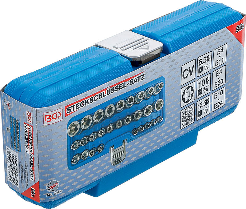 SET 28 PZ,BUSSOLE TORX FEMM.ATT. 1/4-3/8-1/2	BGS70099