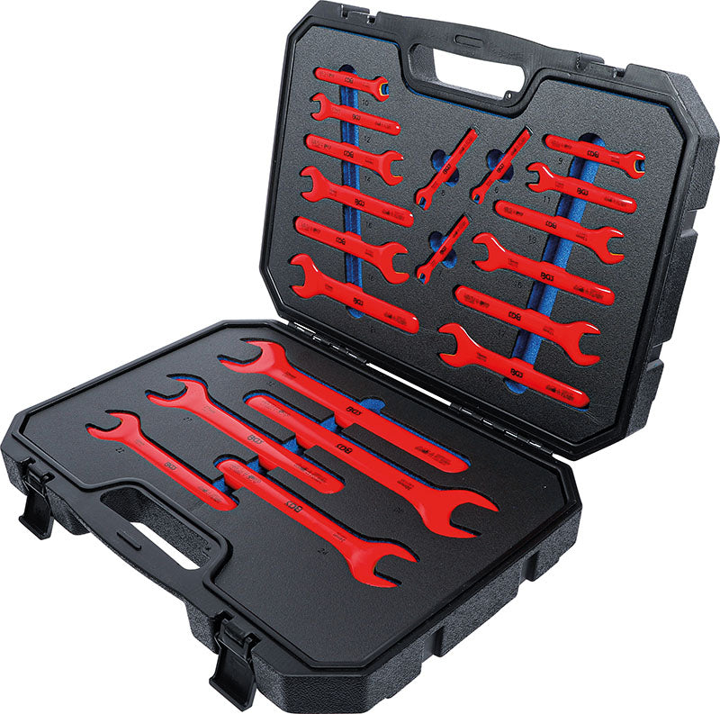 SET 20 PEZZI, CHIAVI FISSE A FORCHETTA CON UNA BOCCA, ISOLATE VDE, 6 - 32 MM BGS71085
