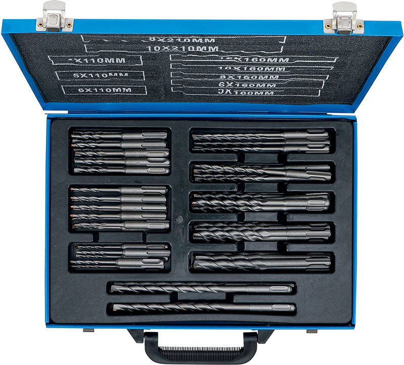 SET 56 PEZZI, PUNTE DA TRAPANO, CON ATTACCO SDS, AL CARBURO, 4 - 12 MM BGS7894