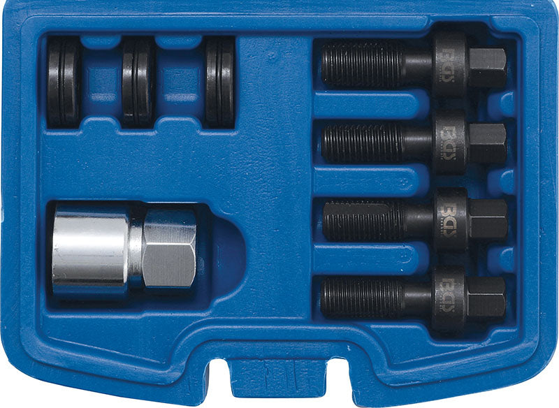 SET 8 PEZZI, PER RIPARAZIONE DEI FILETTI DI PRIGIONIERI E DADI RUOTA, M12 E M14 BGS8692