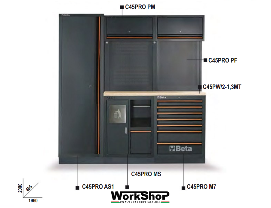 Arredo Officina Beta C45PRO CW + FRIGORIFERO PROMO SUMMER 2026
