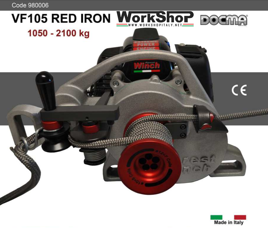 Verricello Forestale DOCMA VF105 RED IRON