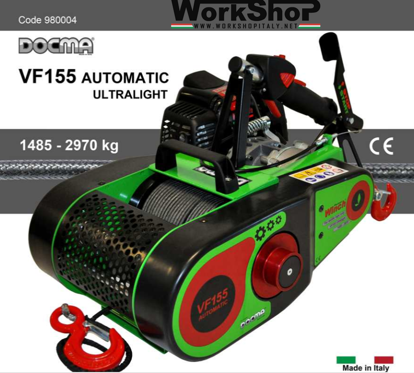 Verricello Forestale Automatico VF 155 Docma ULTRALIGHT VF155 Automatic
