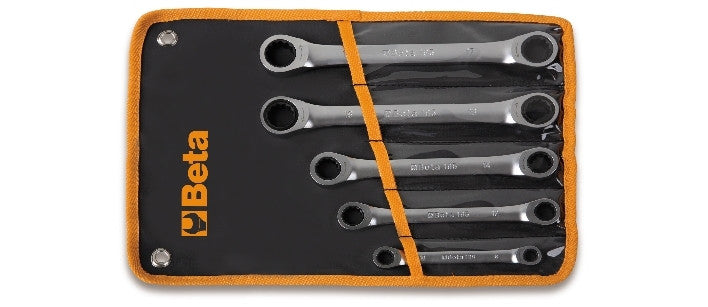 Set 5 chiavi poligonali doppie cricchetto reversibile Beta 195/B5