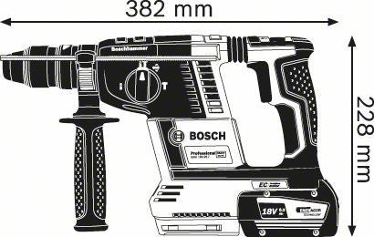 Martello a percussione a batteria GBH 18V-26 F Bosch Professional 5Ah