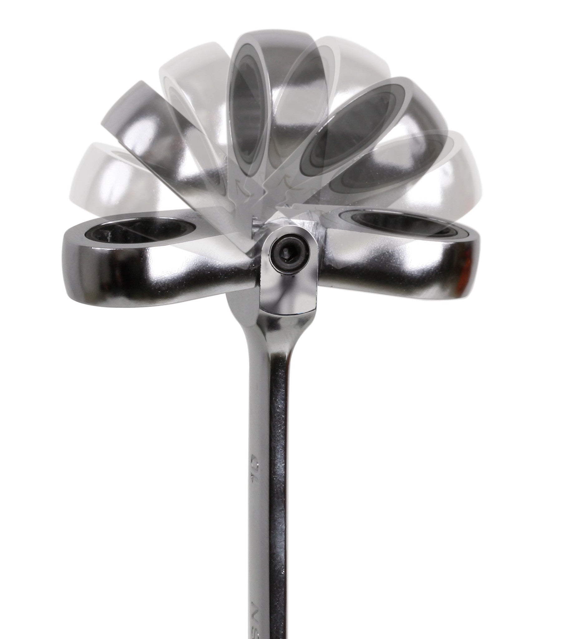 Serie  9 chiavi combinate a cricchetto snodate con supporto compatto 142SN/SC9