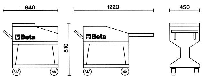 Carrello Beta C25 Tank con mensola