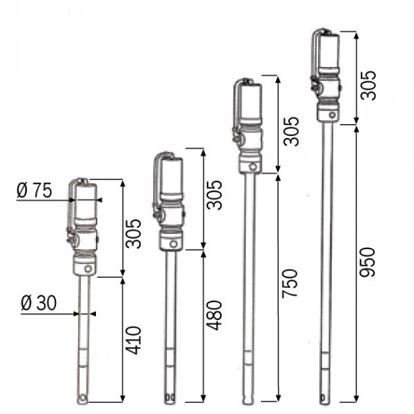 Pompa pneumatica per grasso R 70:1 Mod. 670 180-220 kg Meclube