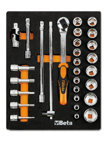Termoformato SENZA assortimento 1/2 bussole + accessori Beta MV82 VUOTO