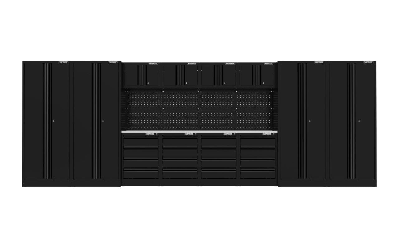 Arredo GARAGE Workshopitaly Total Black Anodized 5,4 mt. Piano Inox