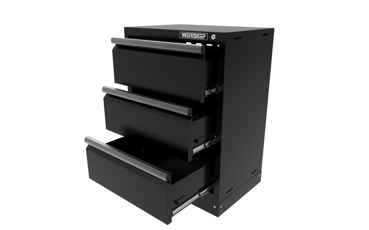 Arredo GARAGE Workshopitaly Total Black Anodized 3,3mt. Piano Inox
